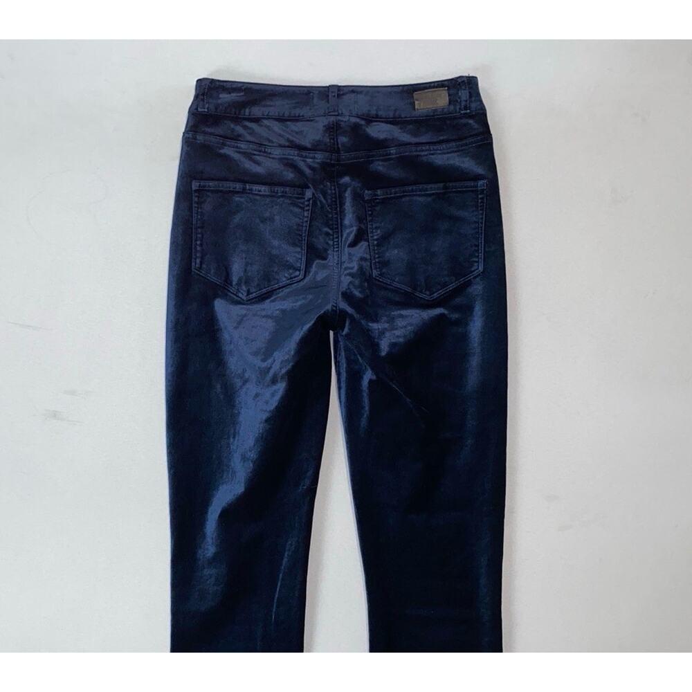 Paige Hoxton Ultra Skinny Velveteen Plush Super Soft Jeans. Midnight Blue, 24. - Picture 8 of 9